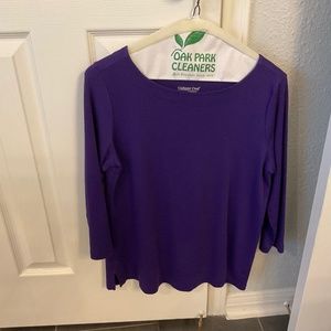 Coldwater Creek 3/4 length sleeves—- Purple Tee——size 1